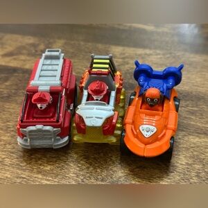 Lot of 3 PAW PATROL Die Cast Metal Cars